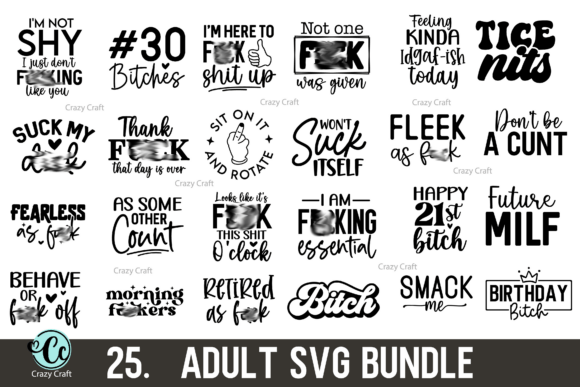 Adult Svg Bundle for Crafts and Graphics