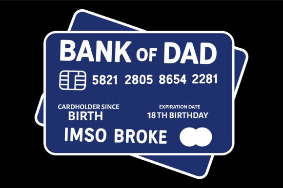 Bank of Dad Funny Card SVG: A Graphic for Crafts and Humor