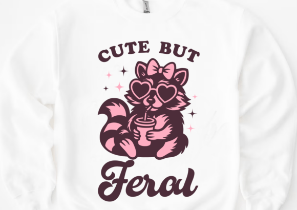 Cute But Feral Svg for Crafts and Graphics