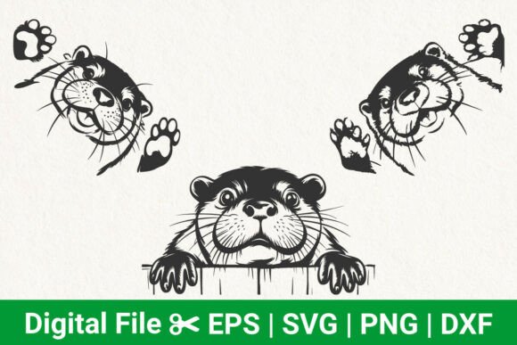 Cute Otter Svg for Crafts and Graphics