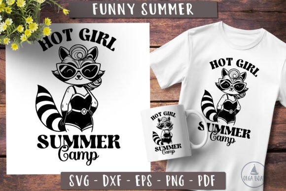 Funny Animals Svg Hot Girl Summer Camp Graphics for Crafts
