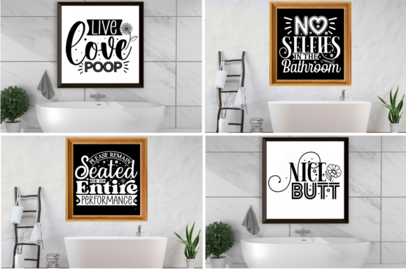 Funny Bathroom SVG Bundle 5: A Graphic Designer’s Take on Crafts and Branding
