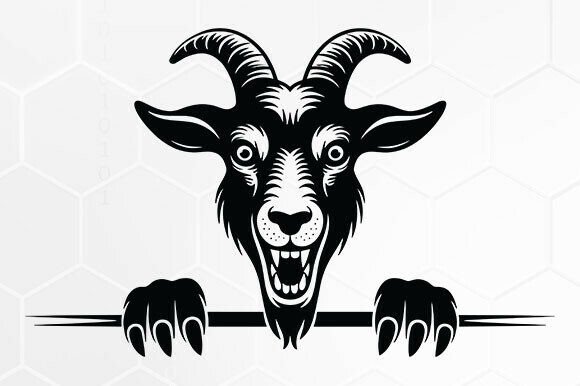 Funny Goat Svg: A Graphic Asset for Crafts and Branding