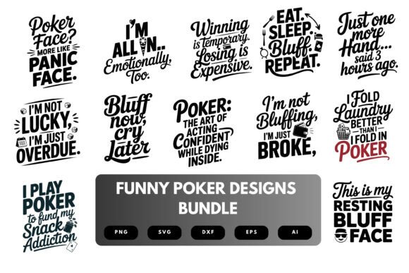Funny Poker SVG Bundle for Crafts and Graphics