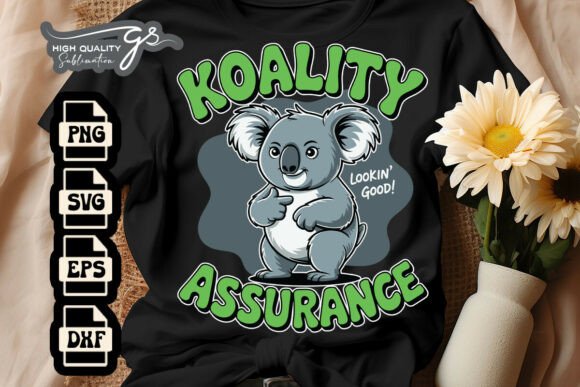 Koality Assurance Funny Koala SVG for Crafts and Graphics