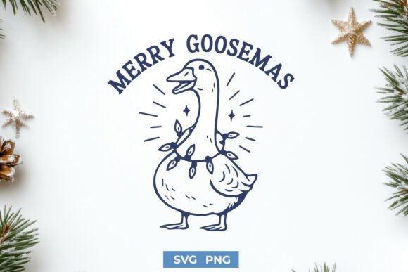 Merry Goosemas SVG Funny Christmas PNG for Graphics and Crafts