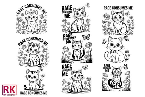 Rage Consumes Me Funny Kitten SVG Bundle